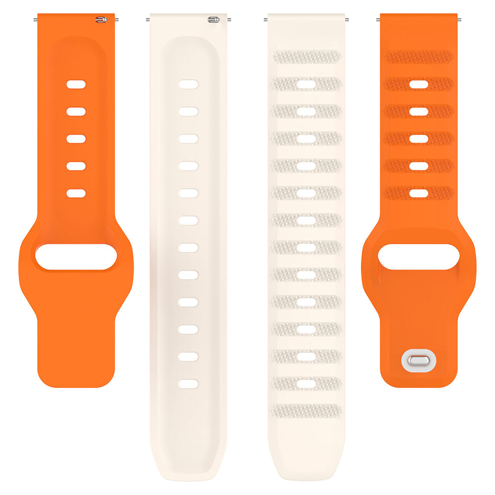 Curea Techsuit W050 pentru Huawei Watch / Xiaomi Watch Series, 22mm, Portocalie Bej
