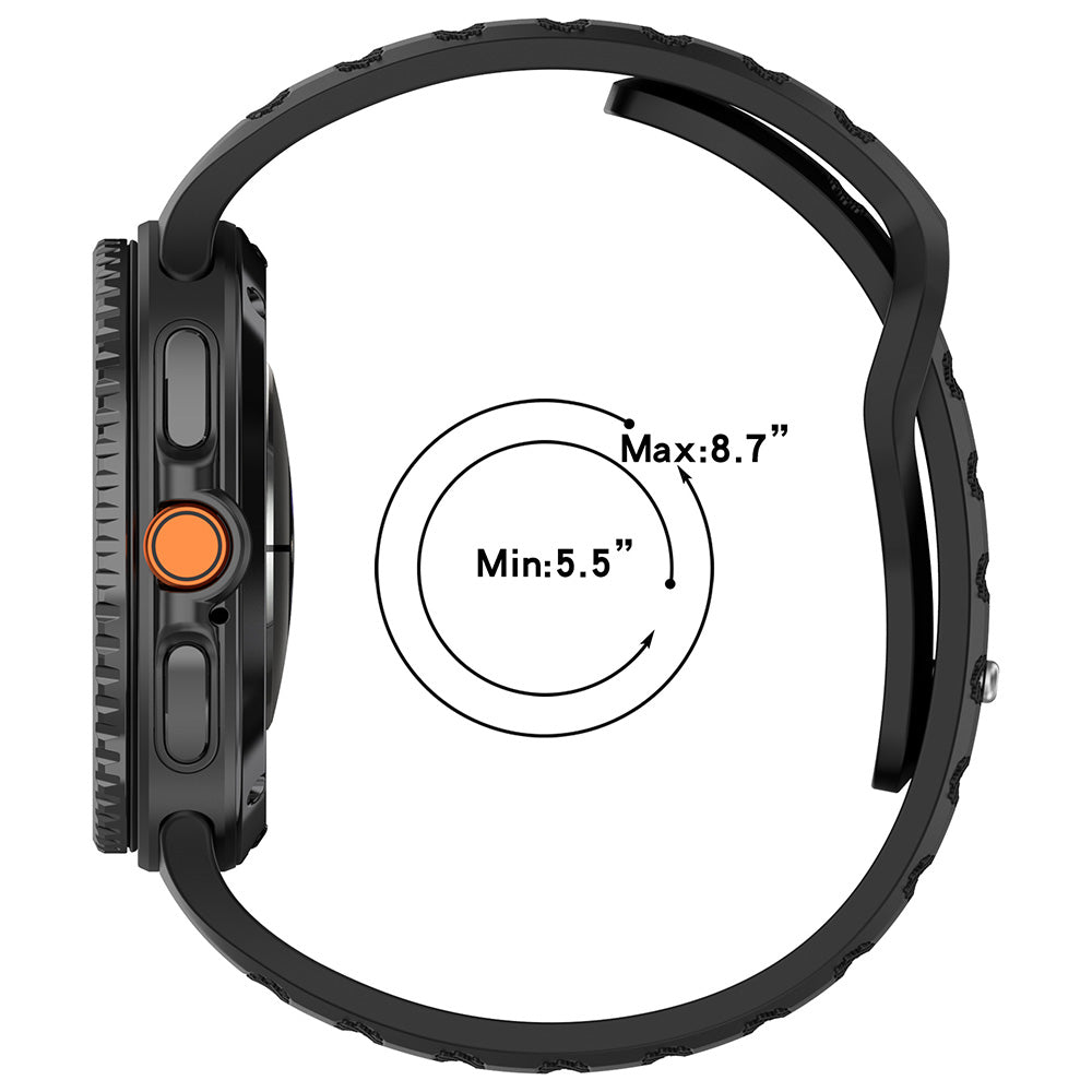 Curea Techsuit W050 pentru Samsung Galaxy Watch8 / Watch8 Classic Series, Neagra