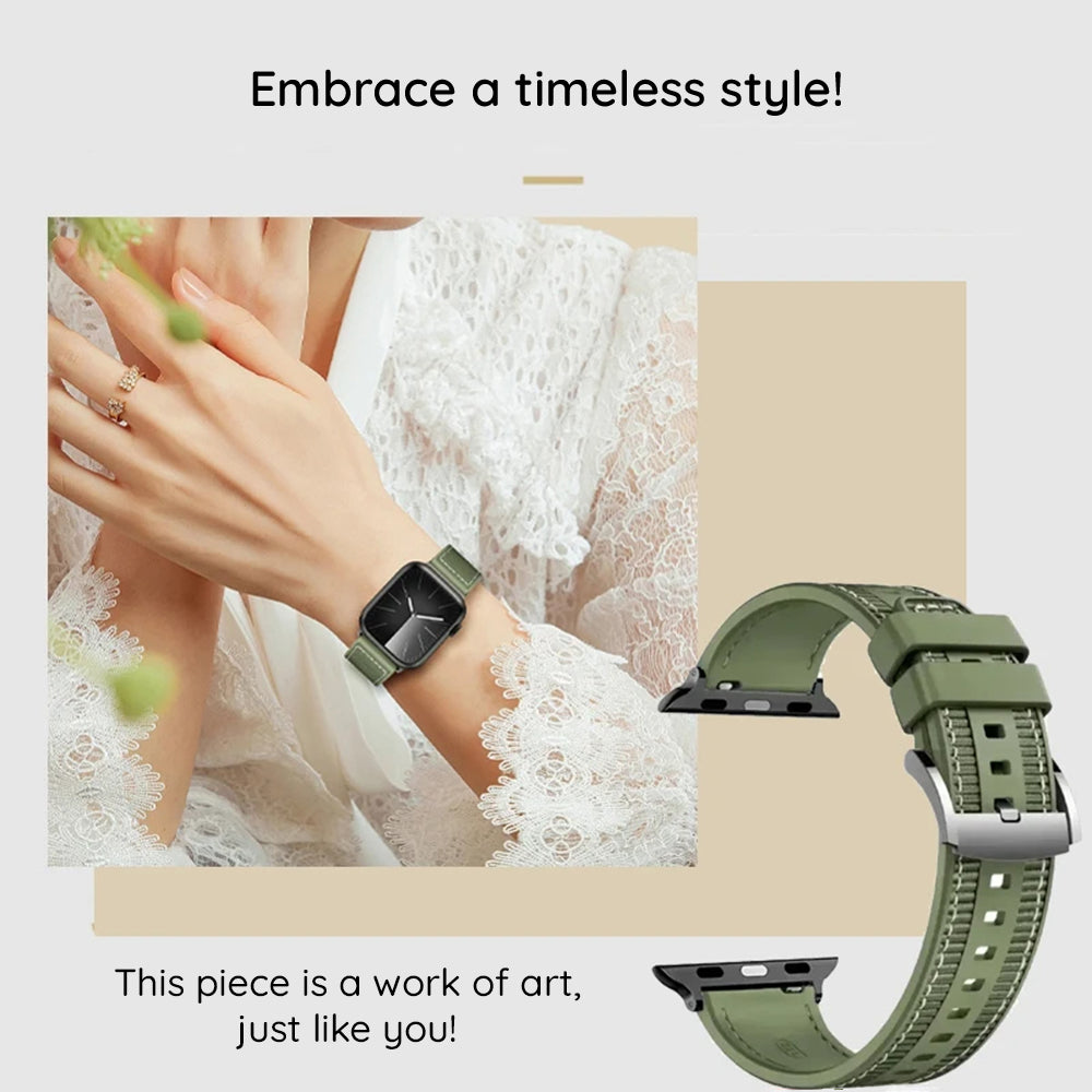 Curea Techsuit W051 pentru Apple Watch 42mm / 41mm / 40mm / 38mm Series, Neagra