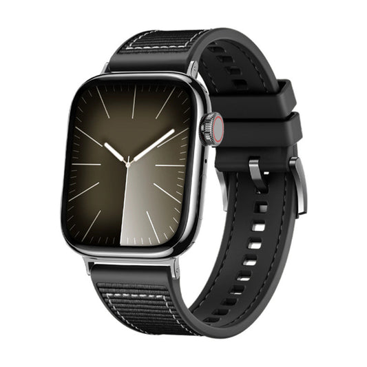 Curea Techsuit W051 pentru Apple Watch 42mm / 41mm / 40mm / 38mm Series, Neagra