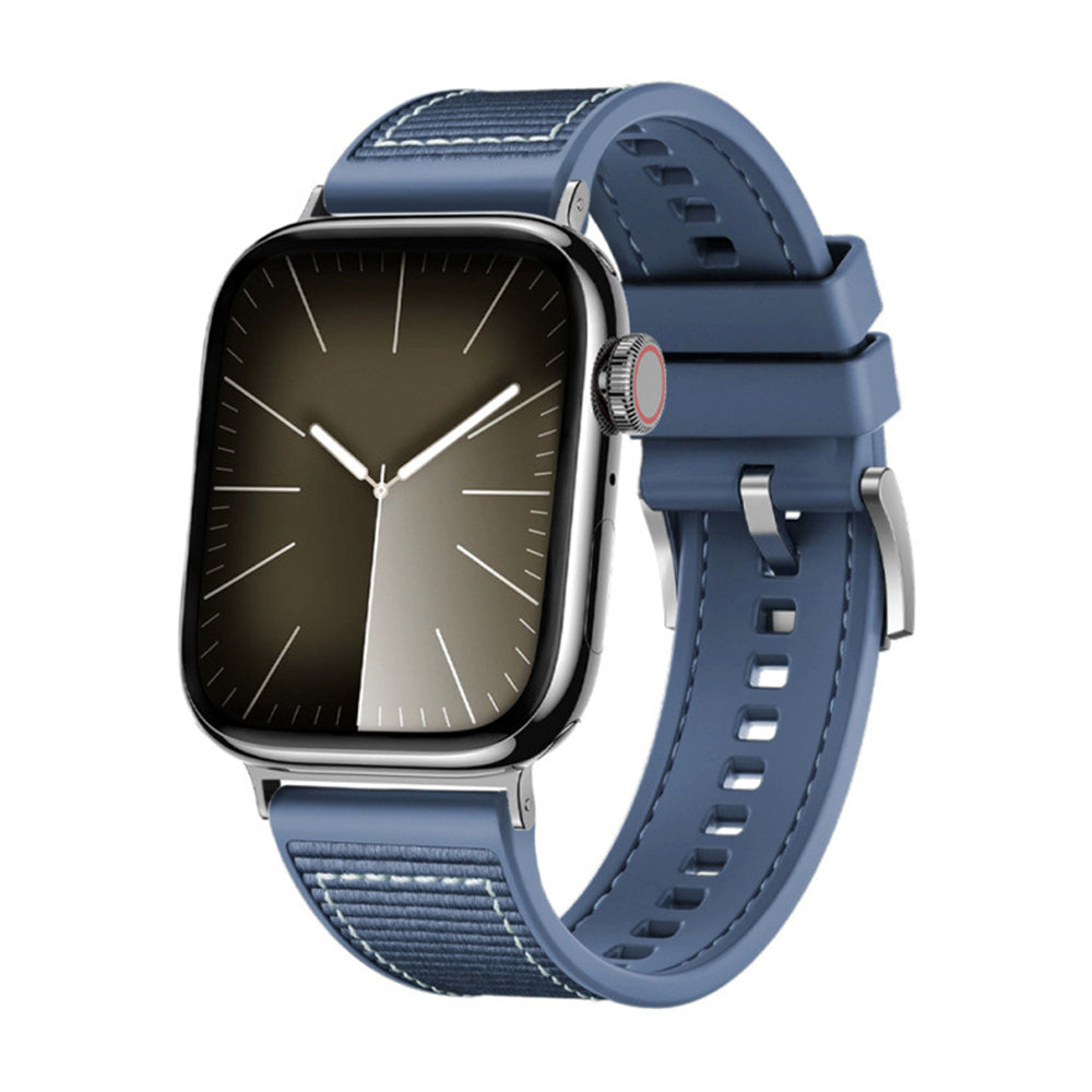 Curea Techsuit W051 pentru Apple Watch 49mm / 46mm / 45mm / 44mm / 42mm Series, Albastra Inchis