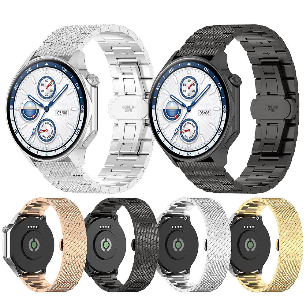 Curea Techsuit W052 pentru Huawei Watch / Xiaomi Watch Series, 22mm, Argintie