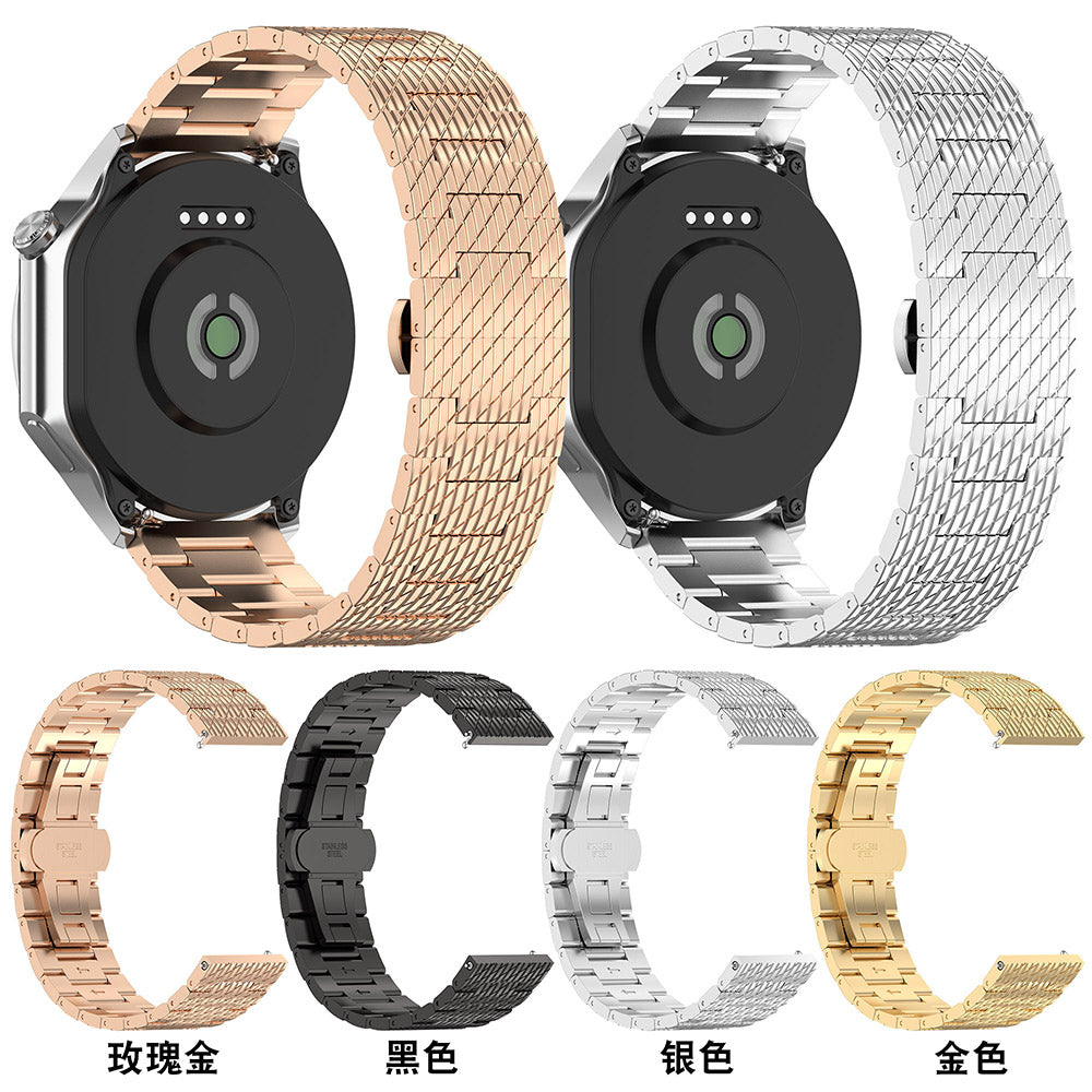Curea Techsuit W052 pentru Huawei Watch / Xiaomi Watch Series, 22mm, Argintie