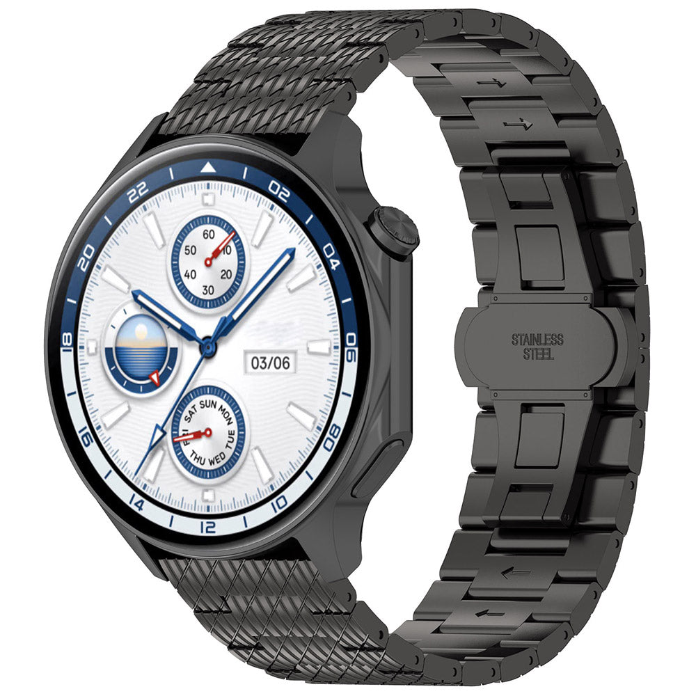 Curea Techsuit W052 pentru Samsung Galaxy Watch / Huawei Watch Series, 20mm, Neagra