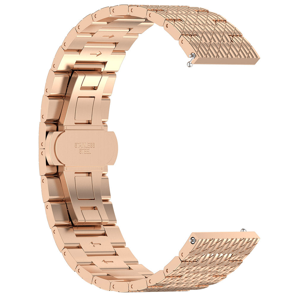 Curea Techsuit W052 pentru Samsung Galaxy Watch / Huawei Watch Series, 20mm, Roz Aurie