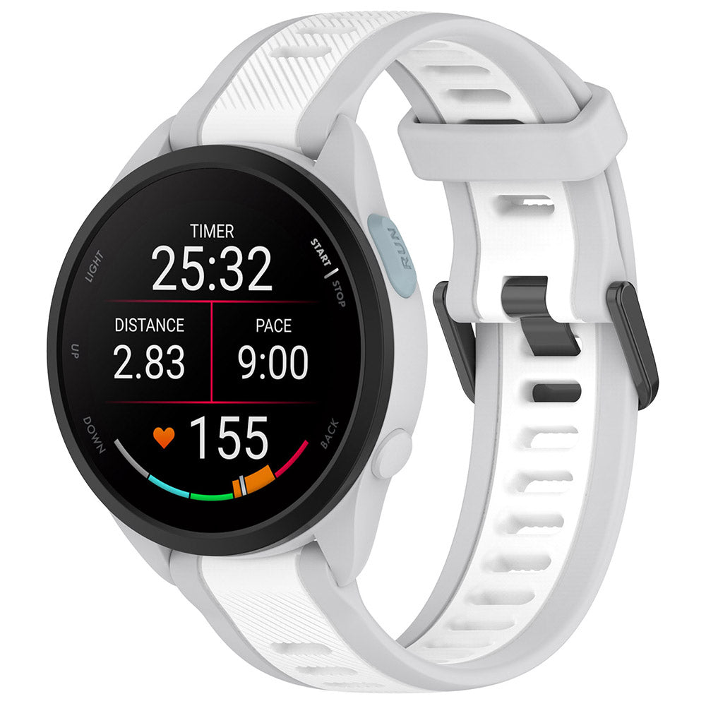Curea Techsuit W053 pentru Huawei Watch / Garmin Watch Series, 18mm, Alba