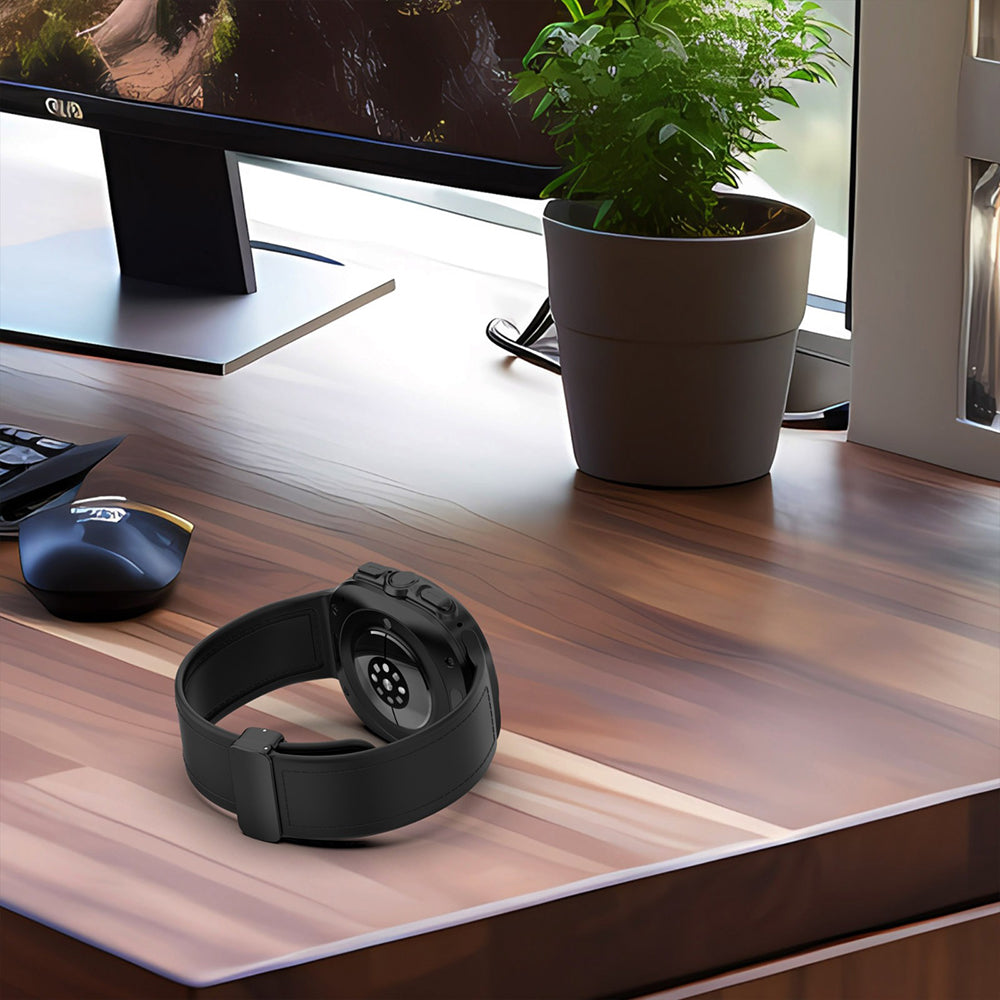 Curea Techsuit W056 pentru Samsung Galaxy Watch Ultra, Bleumarin