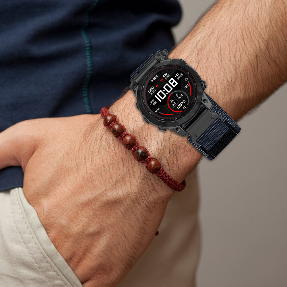 Curea Techsuit W057 pentru Garmin Instinct / Approach / Fenix Watch Series, 20mm, Bleumarin