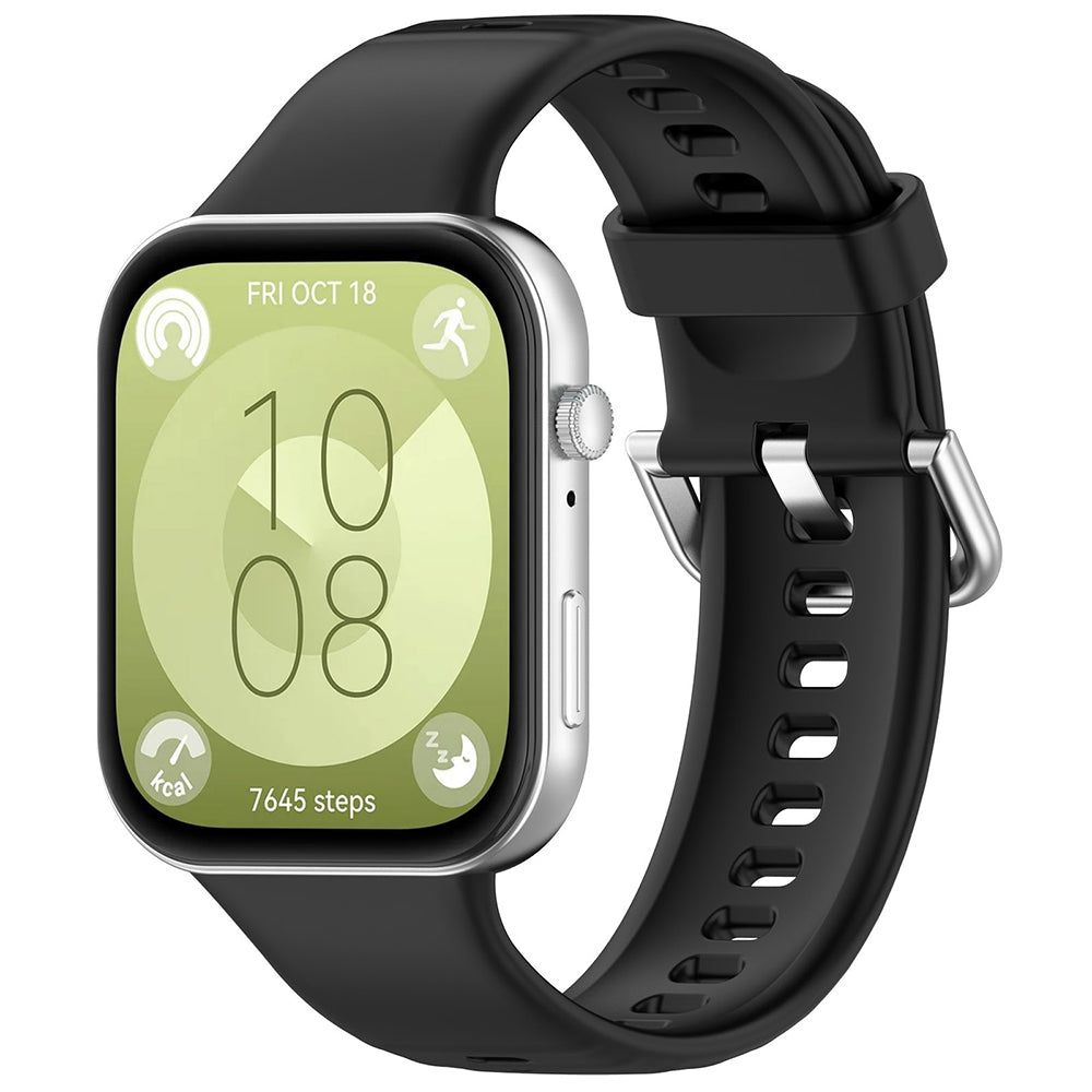 Curea Techsuit W061 pentru Huawei Watch Fit 4 Pro / Fit 4 / Fit 3, Neagra