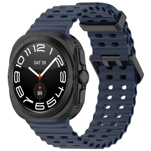 Curea Techsuit W062 pentru Samsung Galaxy Watch Ultra, Bleumarin