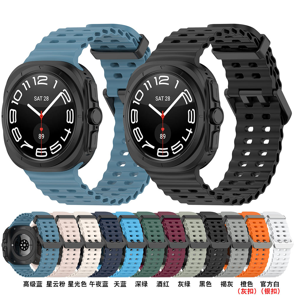Curea Techsuit W062 pentru Samsung Galaxy Watch Ultra, Gri