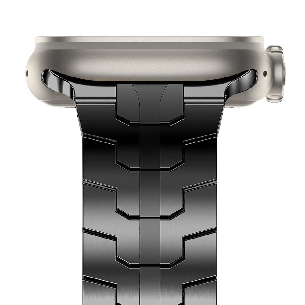 Curea Techsuit W063 pentru Apple Watch 49mm / 46mm / 45mm / 44mm / 42mm Series, Neagra Portocalie