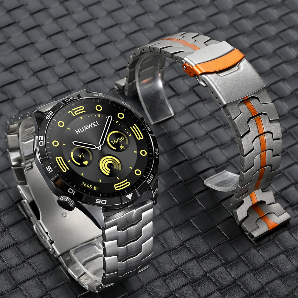 Curea Techsuit W063 pentru Huawei Watch / Xiaomi Watch Series, Portocalie