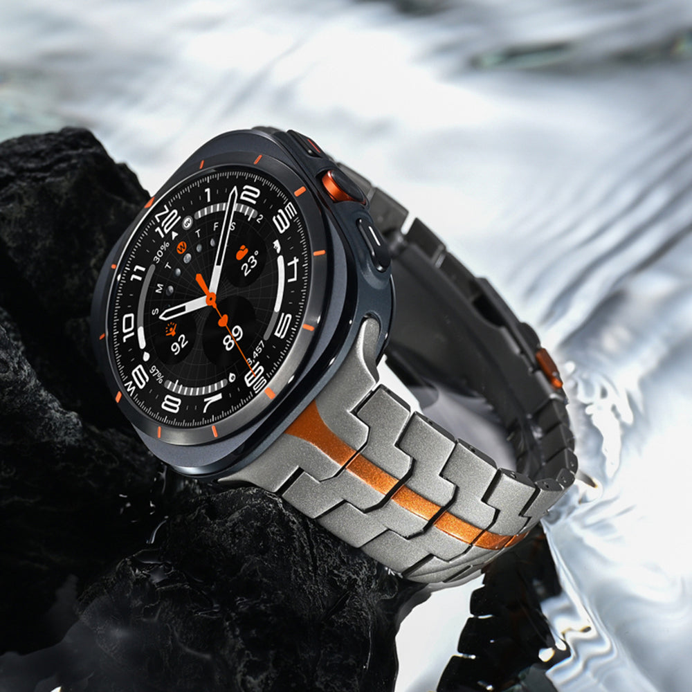 Curea Techsuit W063 pentru Samsung Galaxy Watch Ultra, Argintie