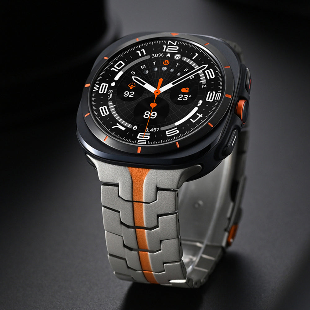 Curea Techsuit W063 pentru Samsung Galaxy Watch Ultra, Argintie