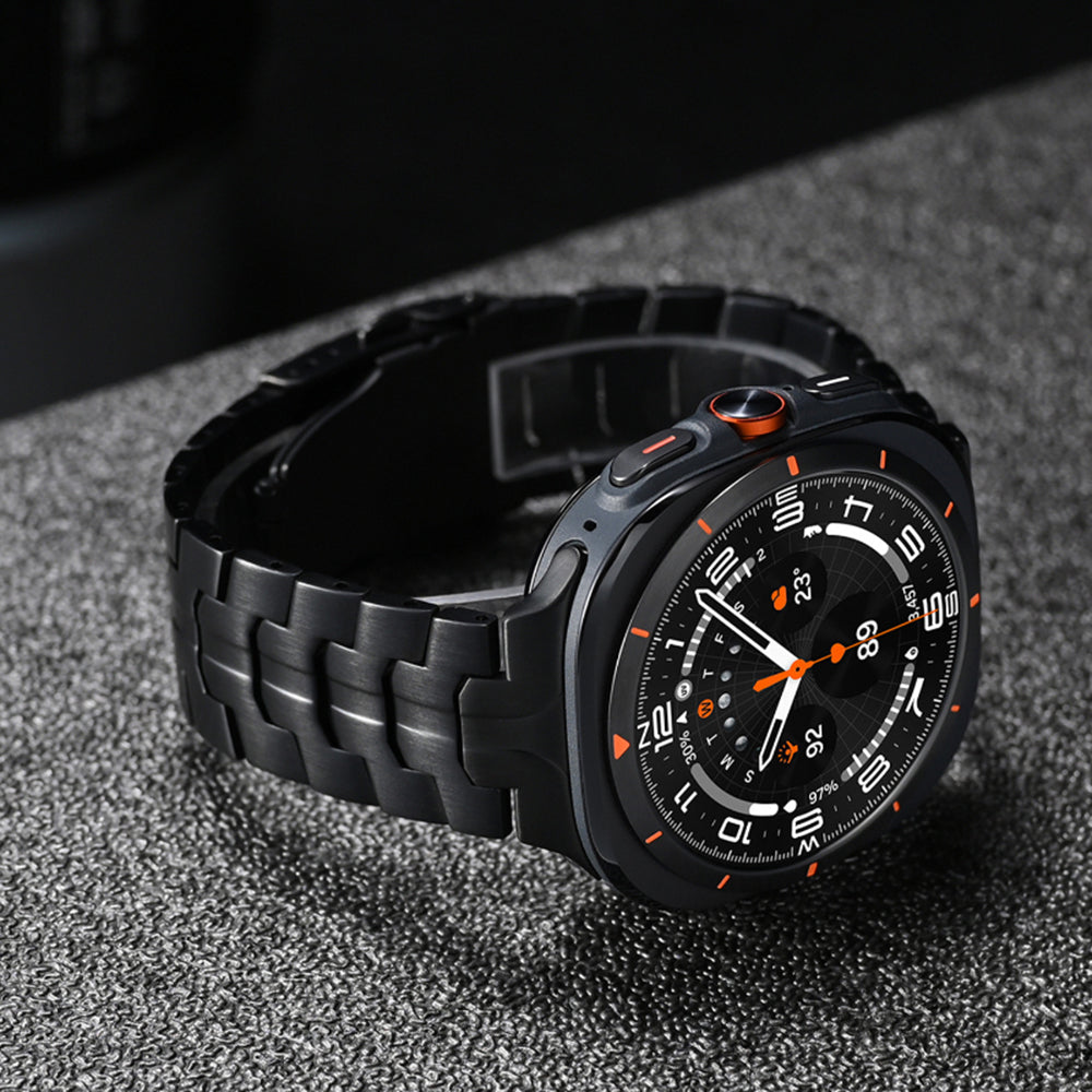 Curea Techsuit W063 pentru Samsung Galaxy Watch Ultra, Neagra