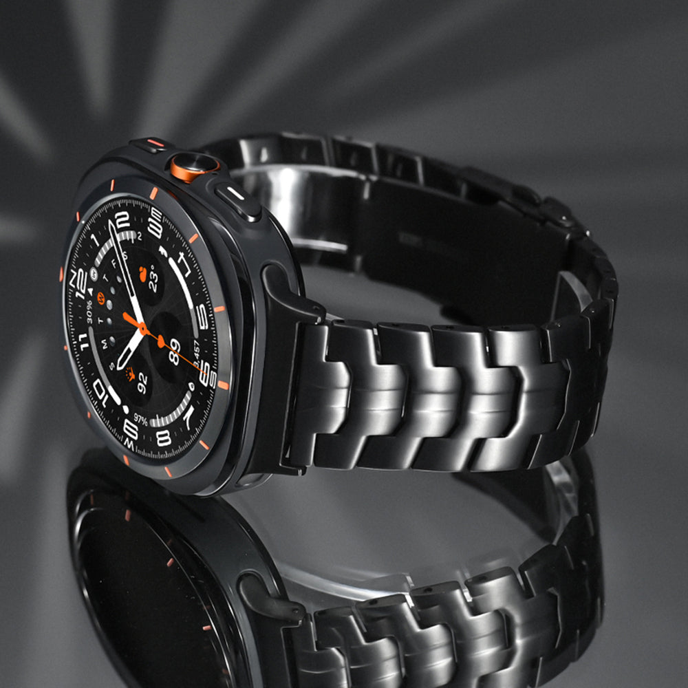 Curea Techsuit W063 pentru Samsung Galaxy Watch Ultra, Neagra