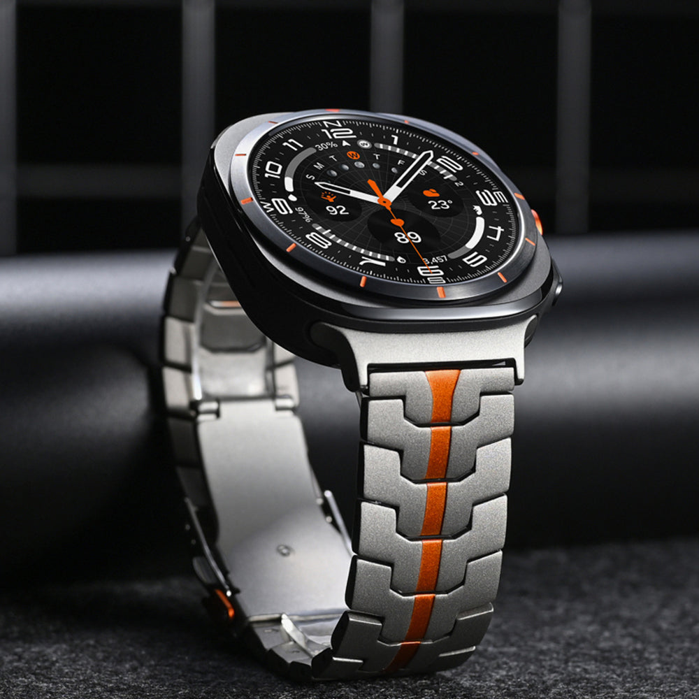 Curea Techsuit W063 pentru Samsung Galaxy Watch Ultra Series, Portocalie
