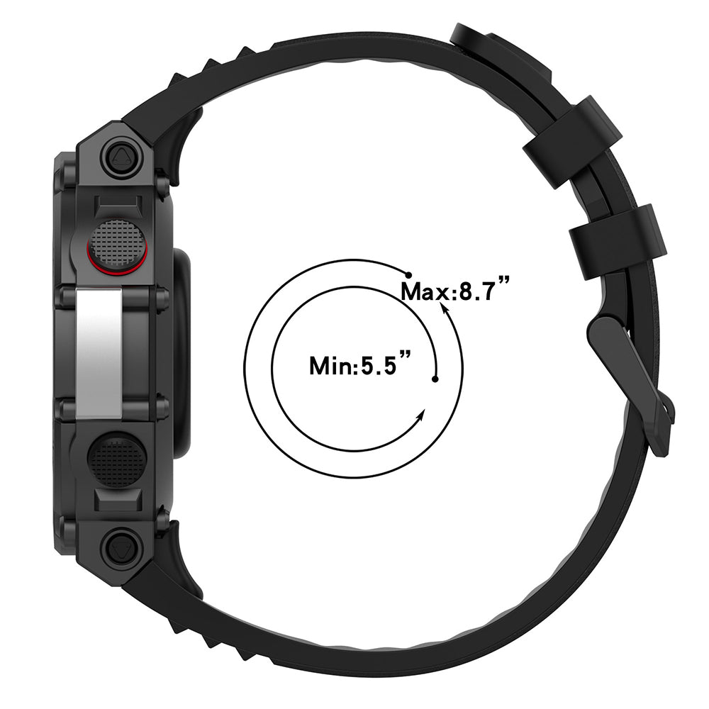 Curea Techsuit W067 pentru Amazfit T-Rex 2, Neagra
