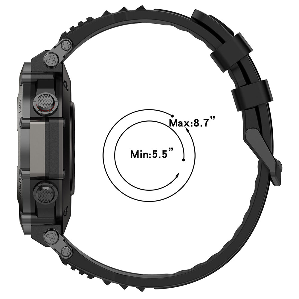 Curea Techsuit W067 pentru Amazfit T-Rex Ultra, Gri