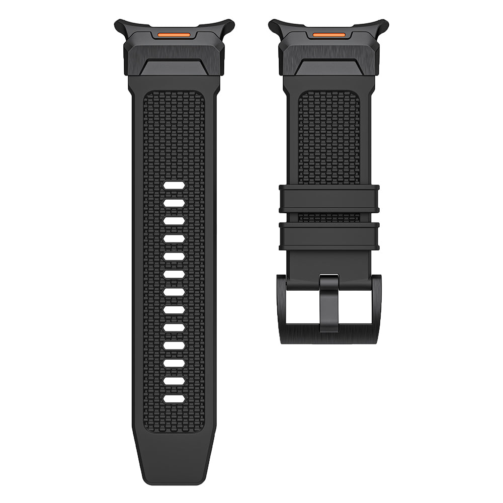 Curea Techsuit W068 pentru Samsung Galaxy Watch Ultra, Neagra Argintie