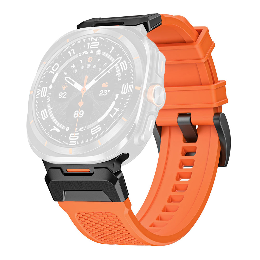 Curea Techsuit W068 pentru Samsung Galaxy Watch Ultra, Portocalie Neagra