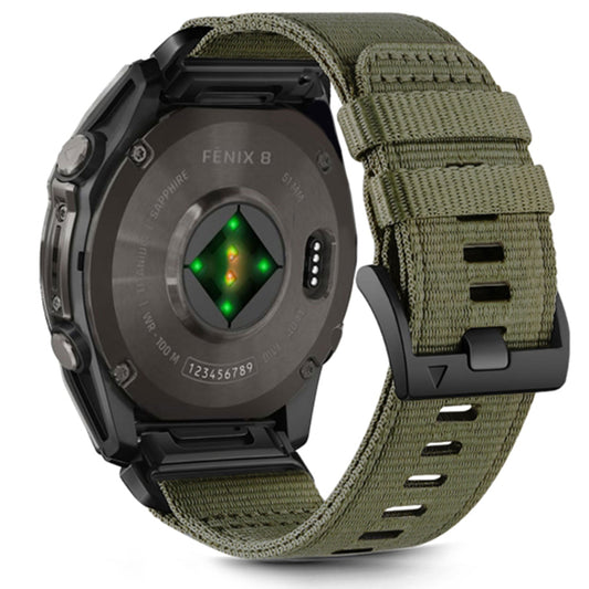 Curea Techsuit W070 pentru Garmin Watch Fenix / Forerunner Series, 22mm, Verde Inchis