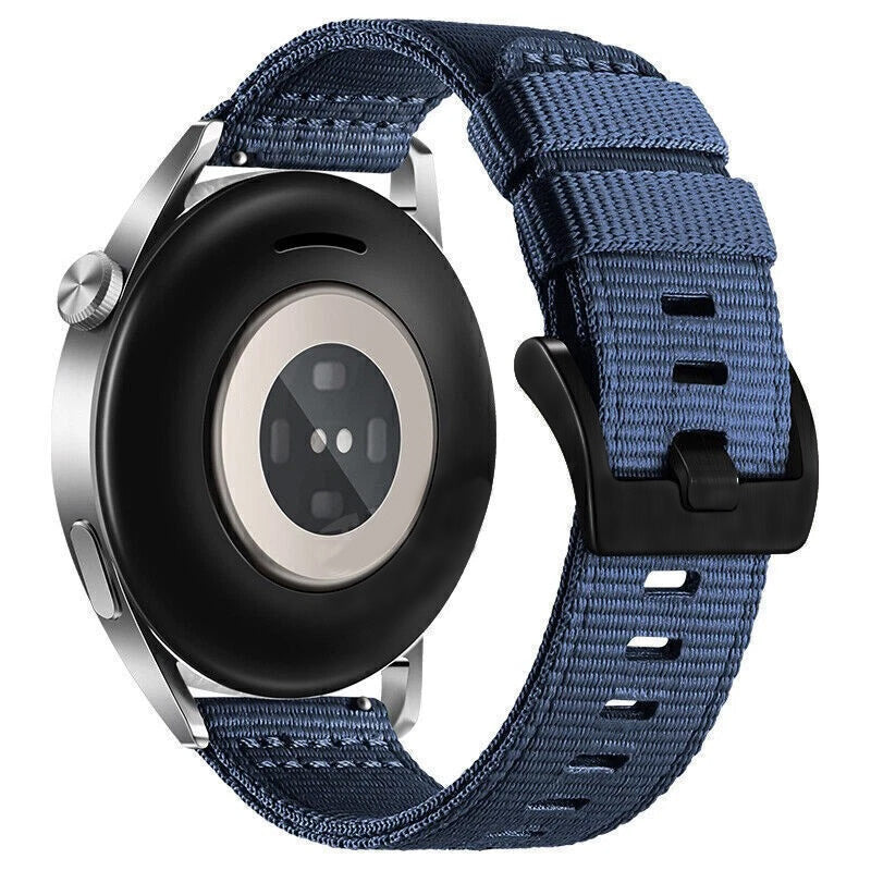 Curea Techsuit W070 pentru Samsung Galaxy Watch / Huawei Watch Series, 22mm, Bleumarin