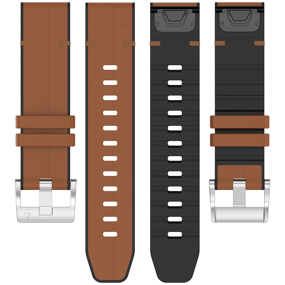 Curea Techsuit W071 pentru Garmin Instinct / Approach / Fenix Watch Series, 20mm, Maro