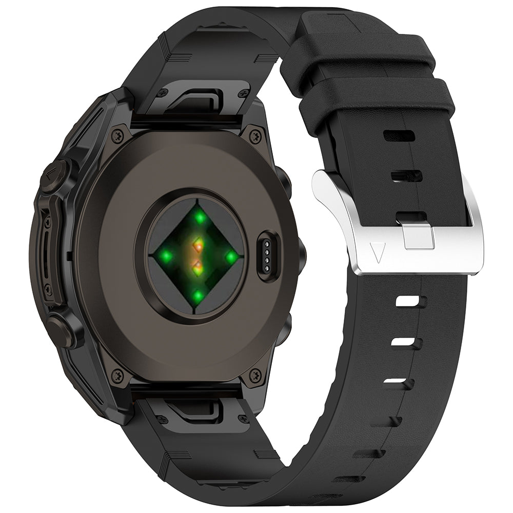 Curea Techsuit W071 pentru Garmin Instinct / Approach / Fenix Watch Series, 20mm, Neagra