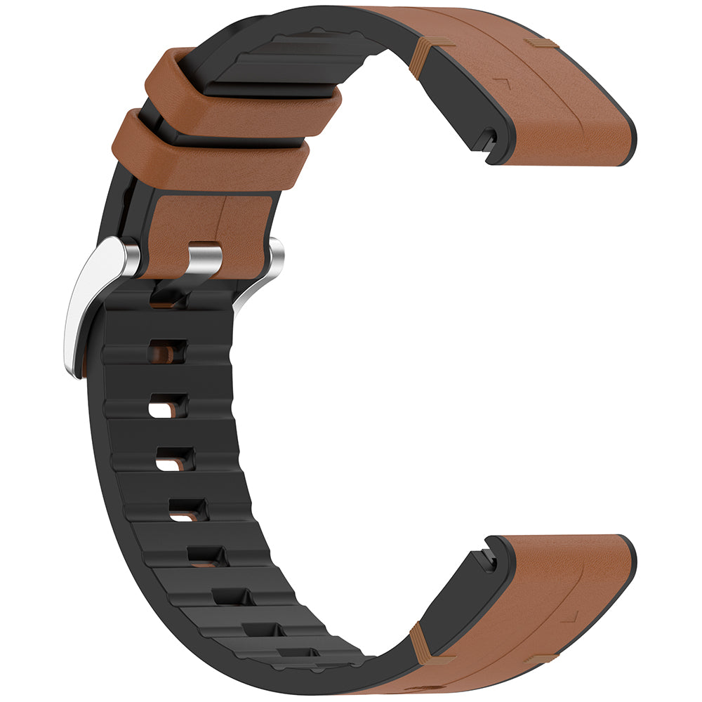 Curea Techsuit W071 pentru Garmin Watch Fenix Series, 26mm, Maro