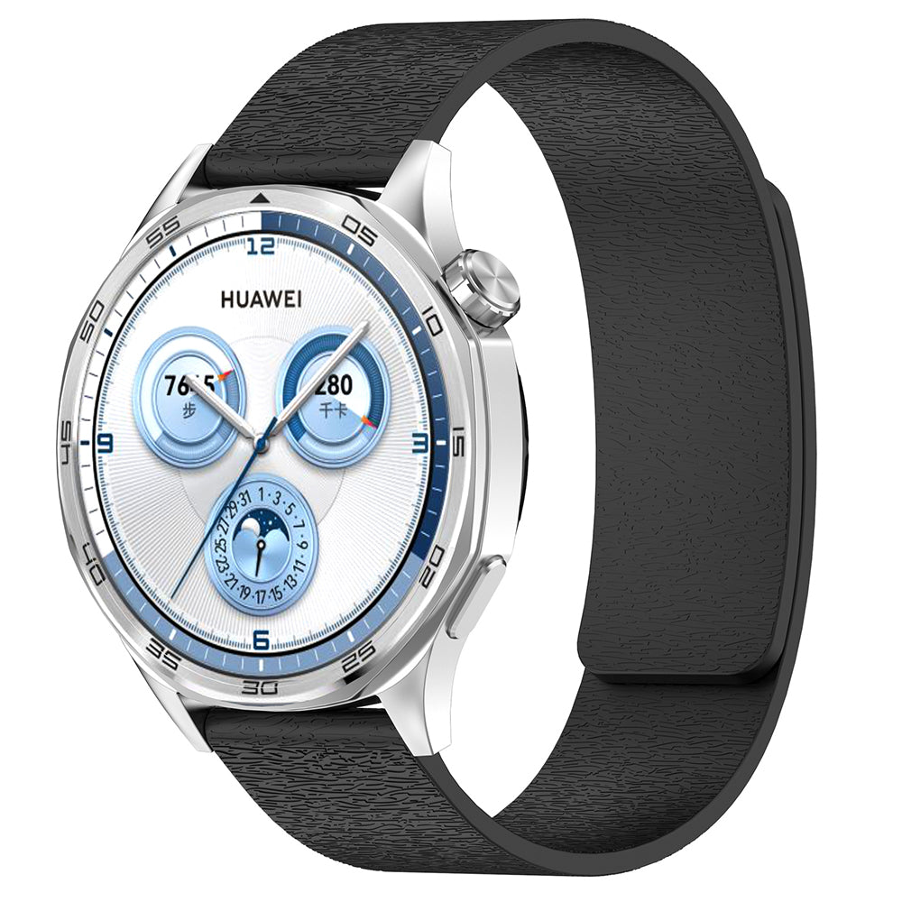 Curea Techsuit W074 pentru Samsung Galaxy Watch / Huawei Watch Series, 22mm, Neagra