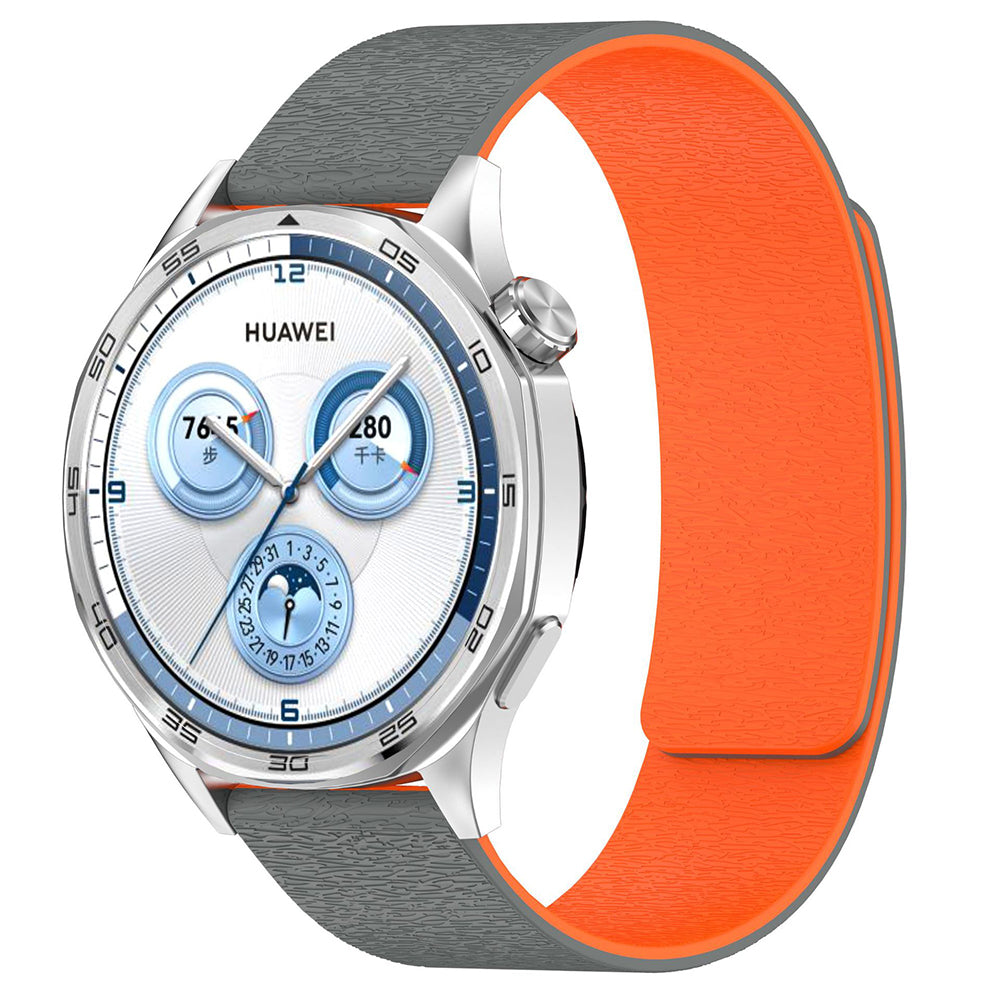 Curea Techsuit W074 pentru Samsung Galaxy Watch Series, 20mm, Gri Portocalie