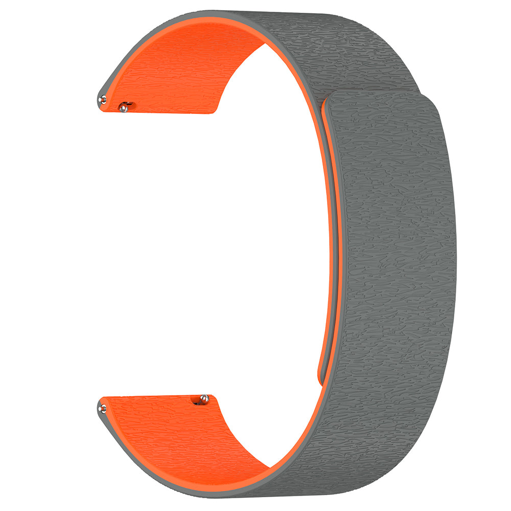 Curea Techsuit W074 pentru Samsung Galaxy Watch Series, 20mm, Gri Portocalie