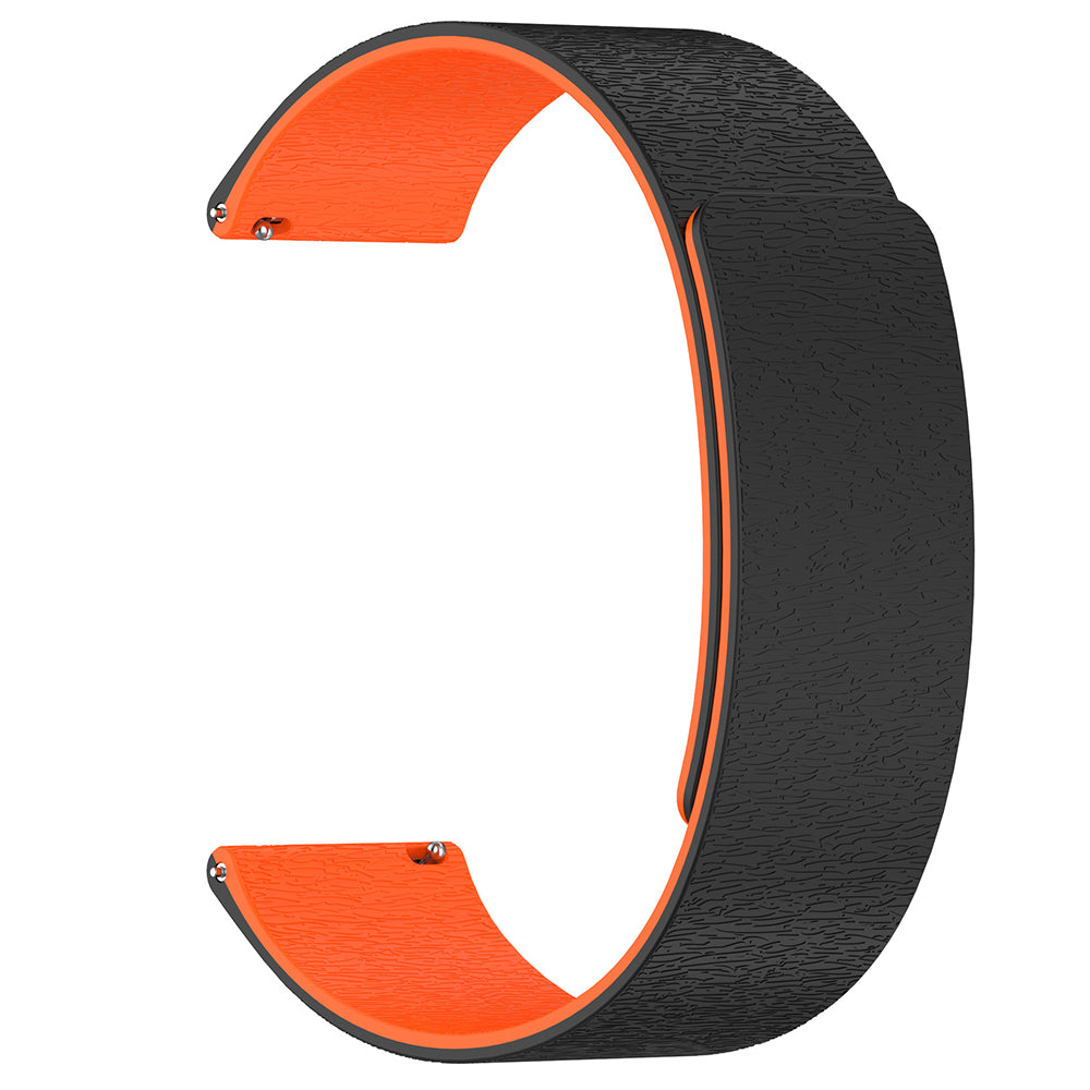 Curea Techsuit W074 pentru Samsung Galaxy Watch Series, 22mm, Neagra Portocalie