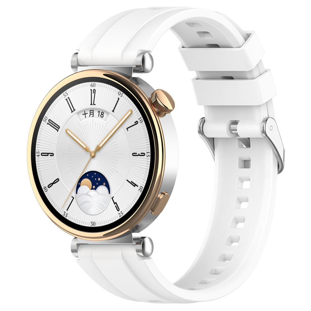 Curea Techsuit W075 pentru Huawei Watch / Garmin Watch Series, Alba