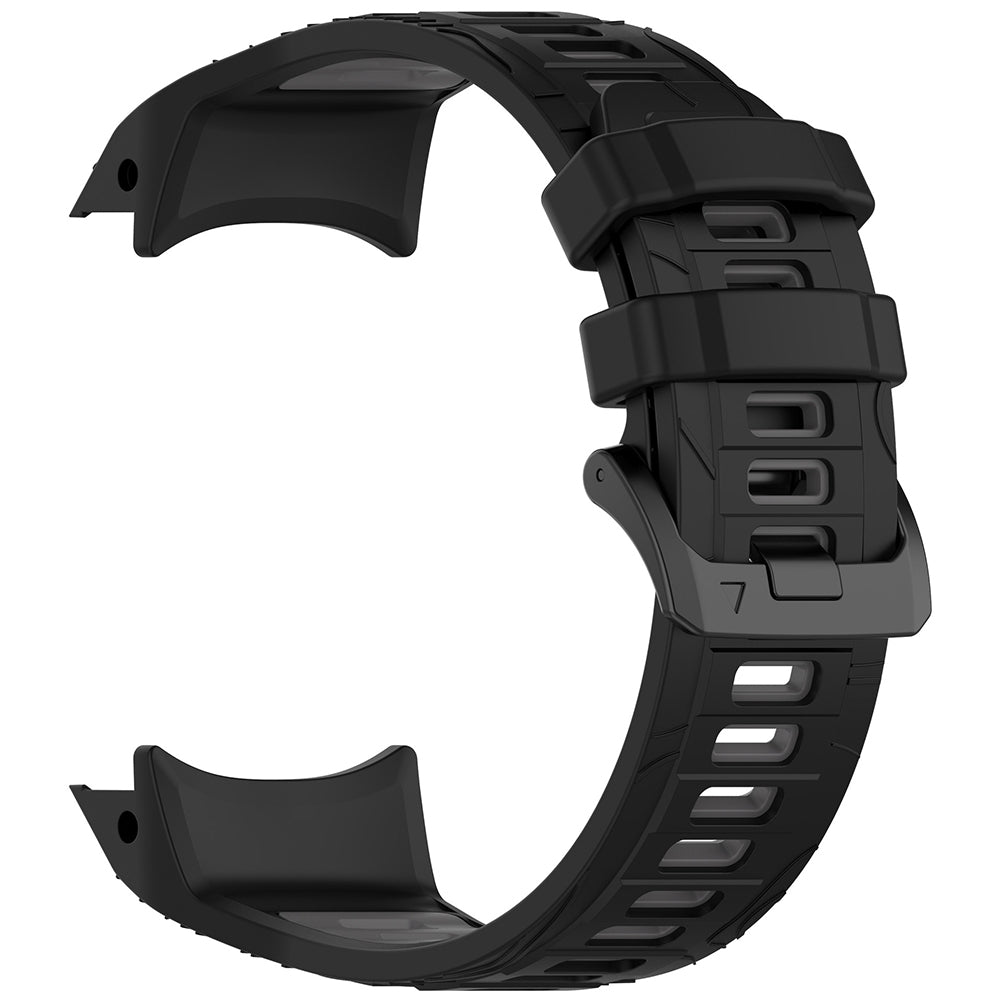 Curea Techsuit W077 pentru Garmin Instinct 3 45mm Solar / Instinct 3 45mm, Neagra Gri