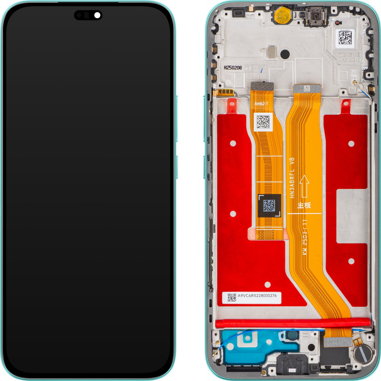 Display cu Touchscreen Honor 400 Lite, cu Rama, Verde (Marrs Green), Service Pack 0235ANTH