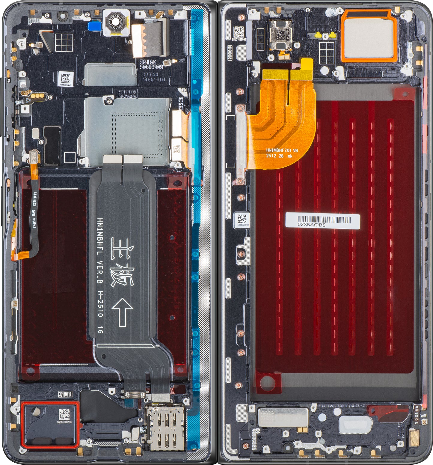 Display cu Touchscreen Honor Magic V5, cu Rama, Sub Inner, Negru, Service Pack 0235AQBS