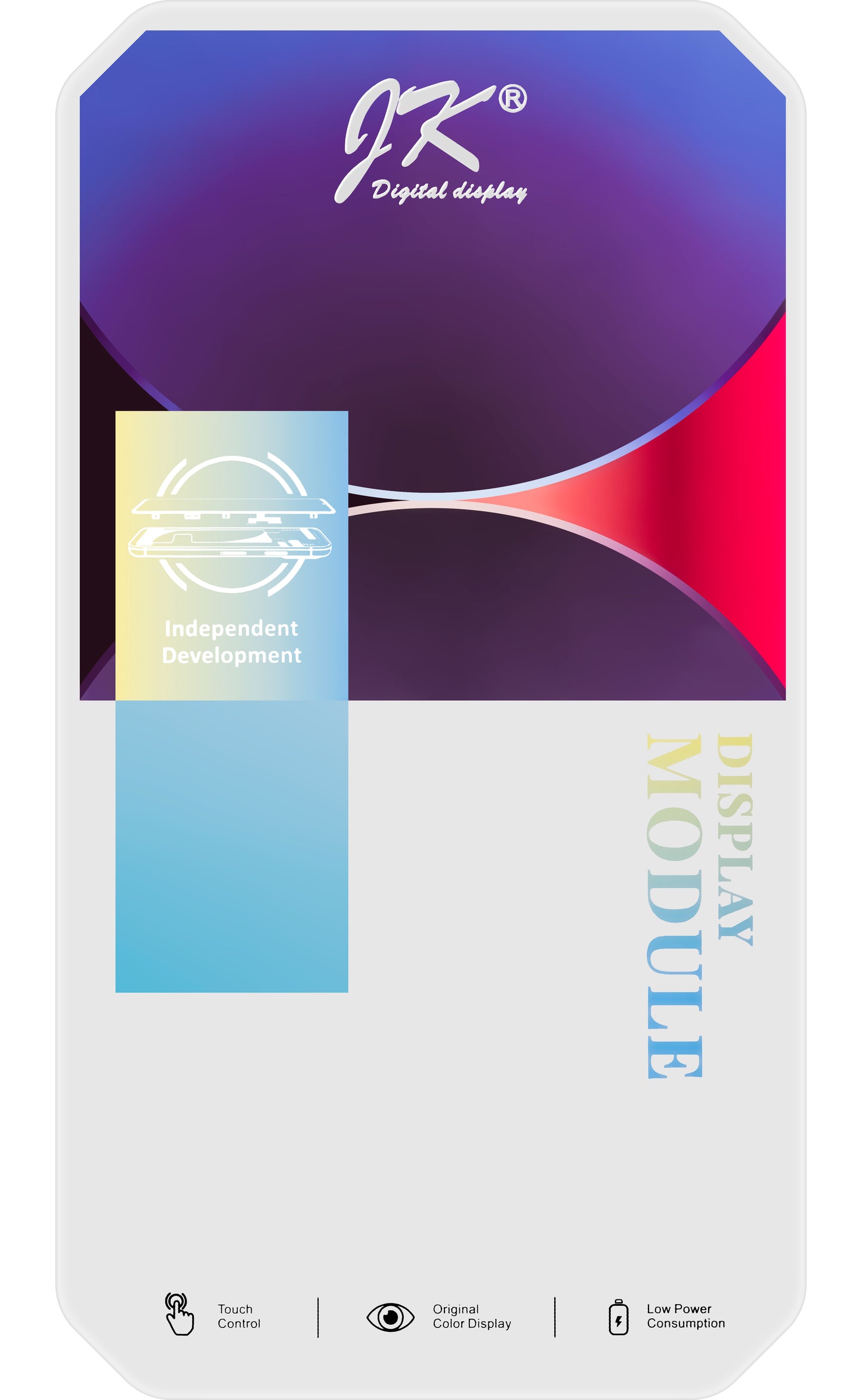 Display cu Touchscreen JK pentru Apple iPhone 14 Plus, cu Rama, Versiune LCD In-Cell, Negru