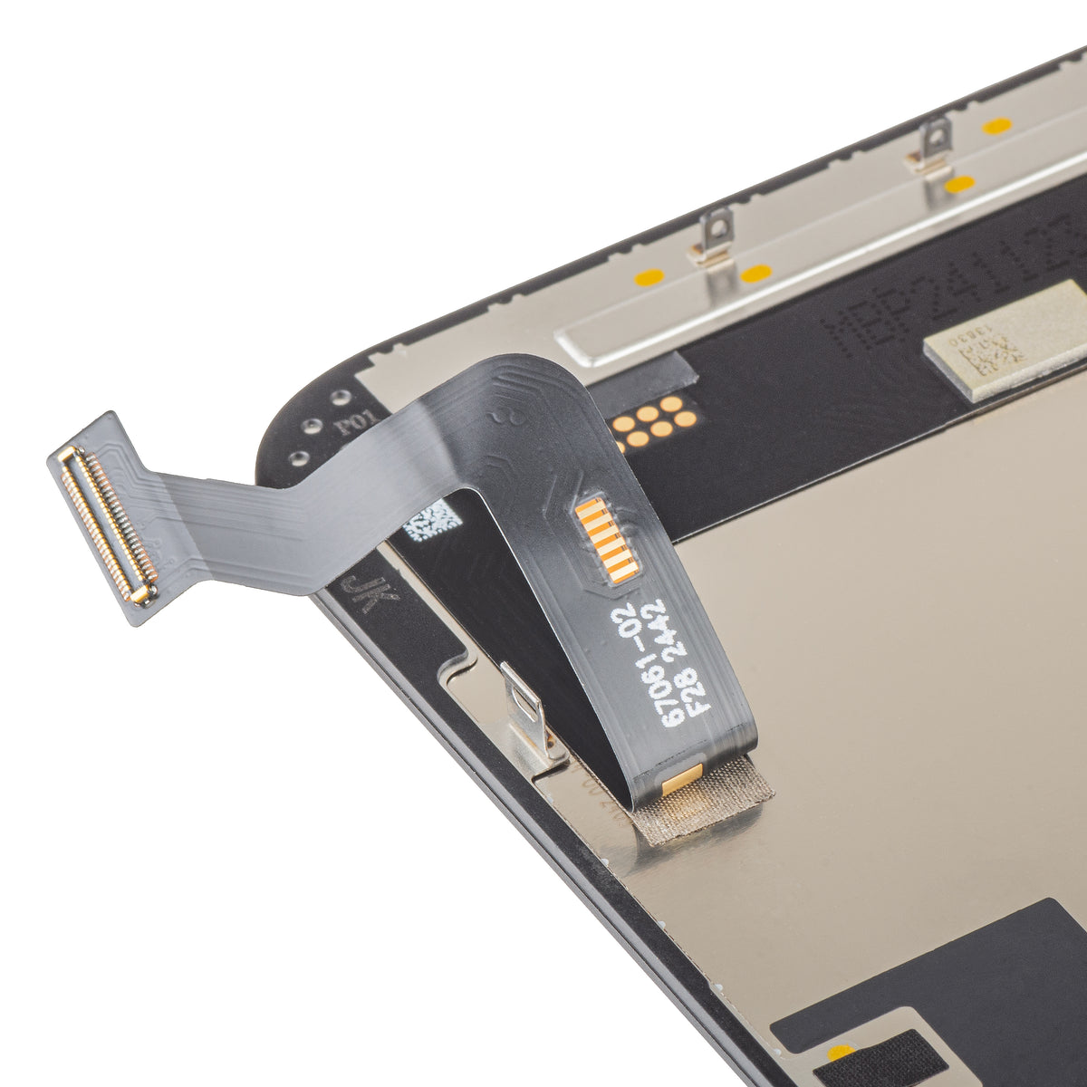 Display cu Touchscreen JK pentru Apple iPhone 15 Plus, cu Rama, Versiune LCD In-Cell IC Movable, Negru