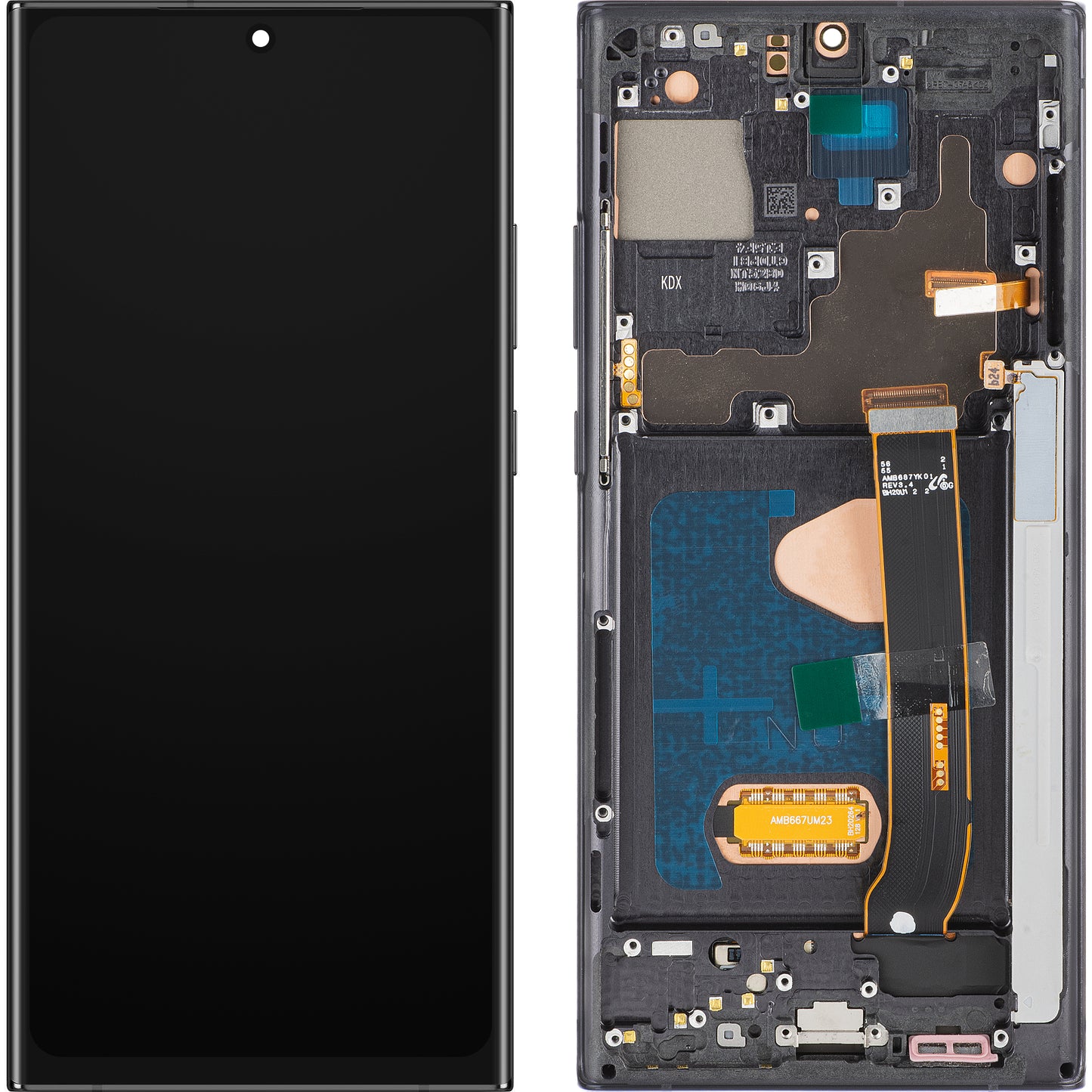 Display cu Touchscreen MP compatibil cu Samsung Galaxy Note 20 Ultra N985, cu Rama, Versiune OLED, Negru