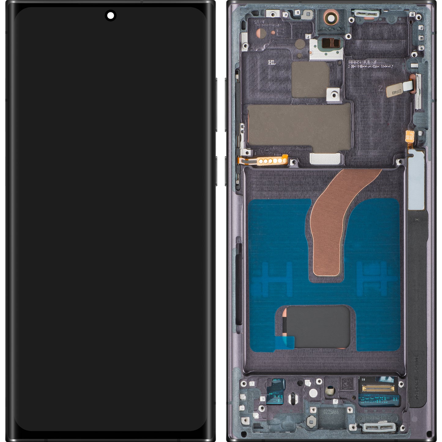 Display cu Touchscreen MP compatibil cu Samsung Galaxy S22 Ultra 5G S908, cu Rama, Versiune OLED, Negru, Swap