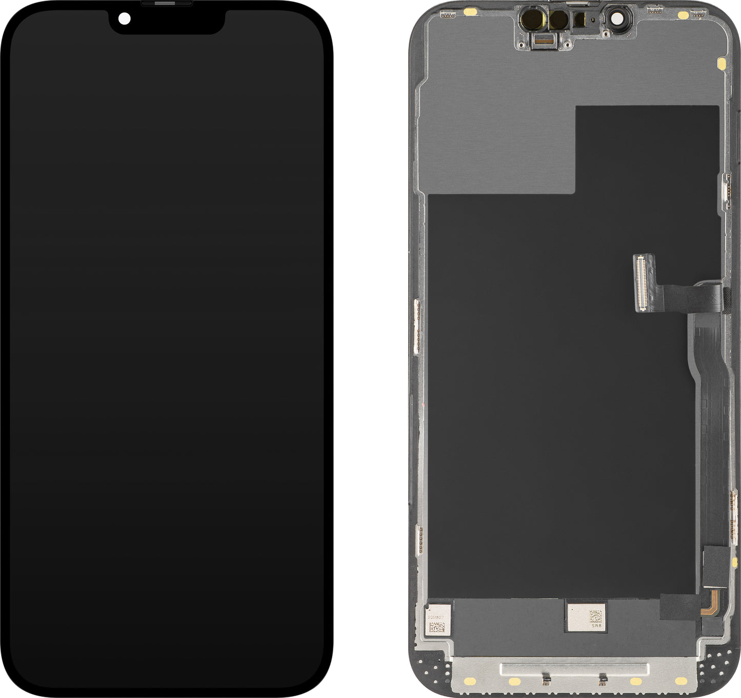 Display cu Touchscreen MP compatibil cu Apple iPhone 13 Pro Max, cu Rama, Versiune OLED FHD Diagnostic, Negru