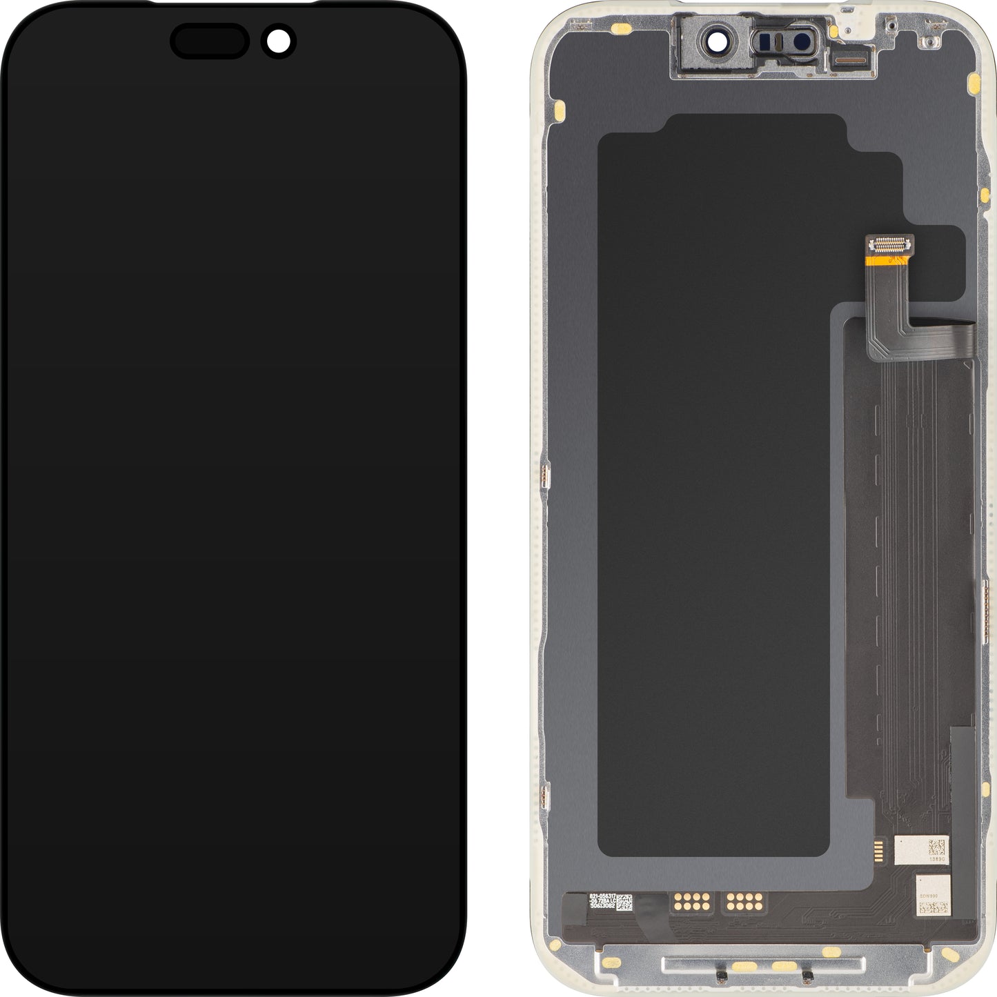 Display cu Touchscreen MP compatibil cu Apple iPhone 17 Pro Max, cu Rama, Versiune Soft OLED FHD 120Hz IC Movable, Negru