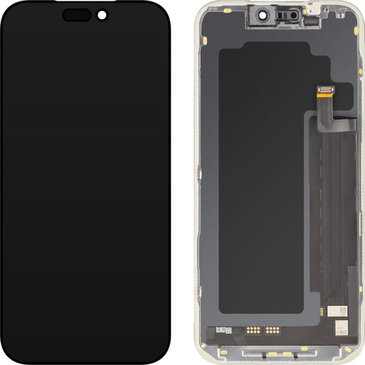 Display cu Touchscreen MP compatibil cu Apple iPhone 17 Pro Max, cu Rama, Versiune Soft OLED FHD IC Movable, Negru