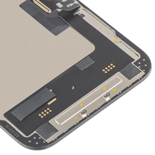 Display cu Touchscreen MP compatibil cu Apple iPhone 14, cu Rama, Versiune Soft OLED FHD 120Hz IC Movable, Negru