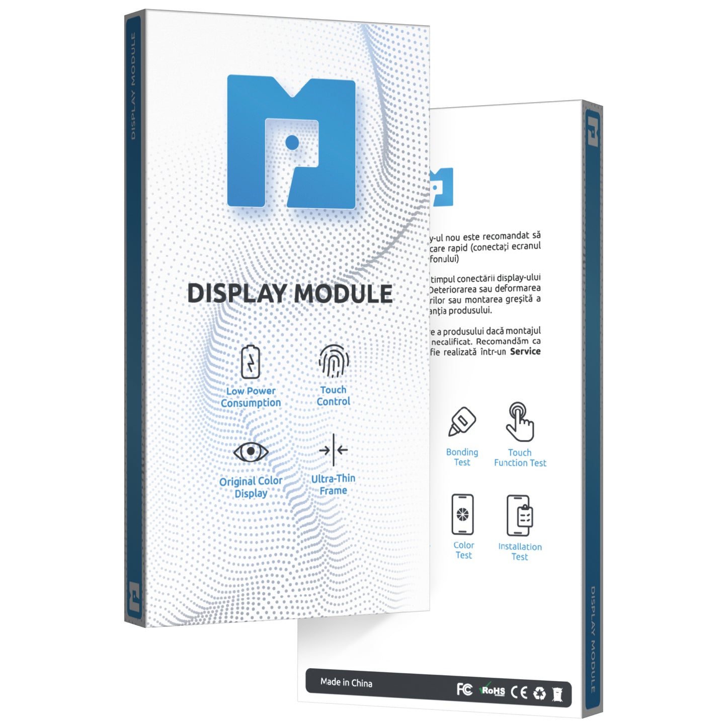 Display cu Touchscreen MP compatibil cu Apple iPhone 12 / 12 Pro, cu Rama, Versiune OLED Diagnostic, Negru