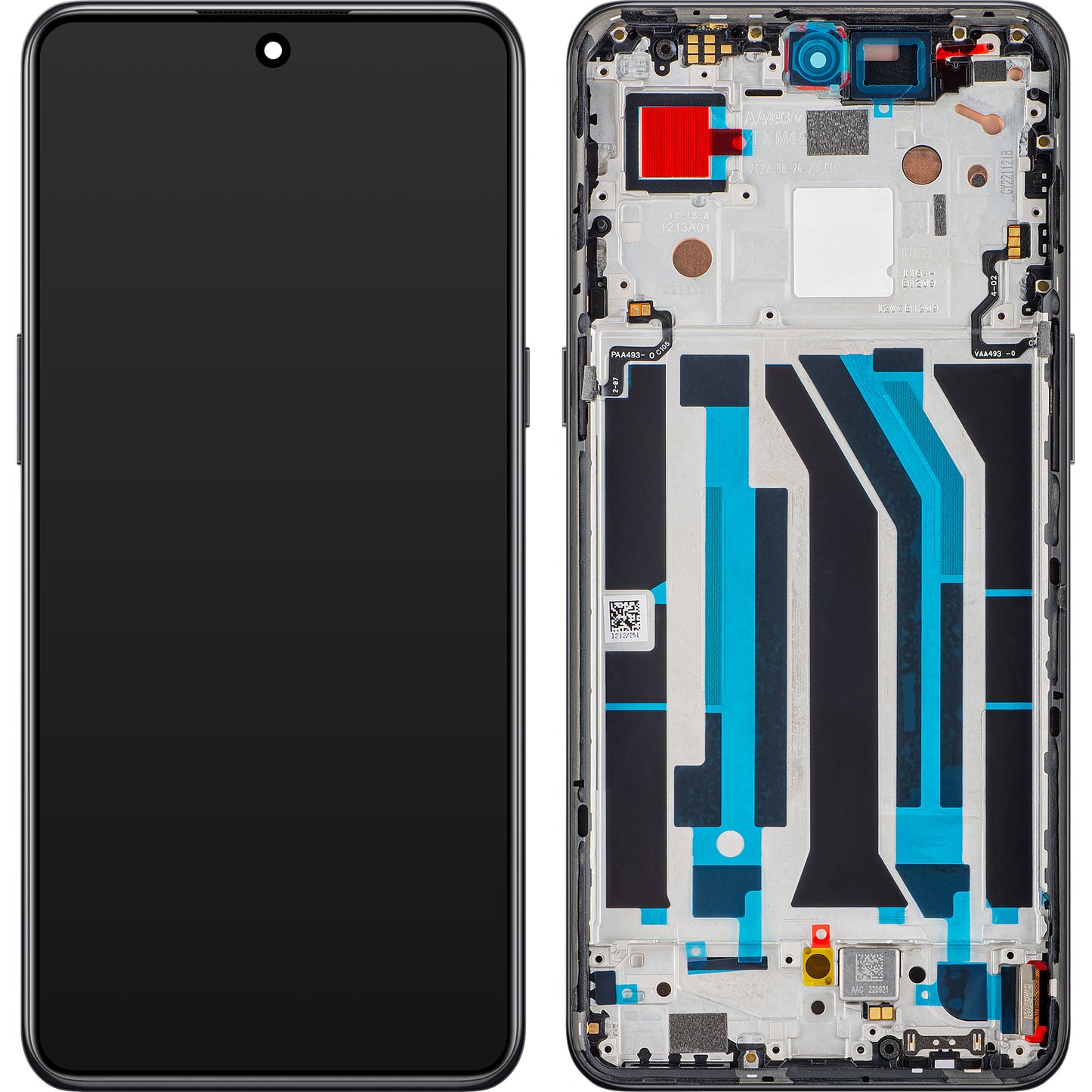 Display cu Touchscreen OnePlus 10T / Ace Pro, cu Rama, Negru (Moonstone Black), Service Pack 4130326