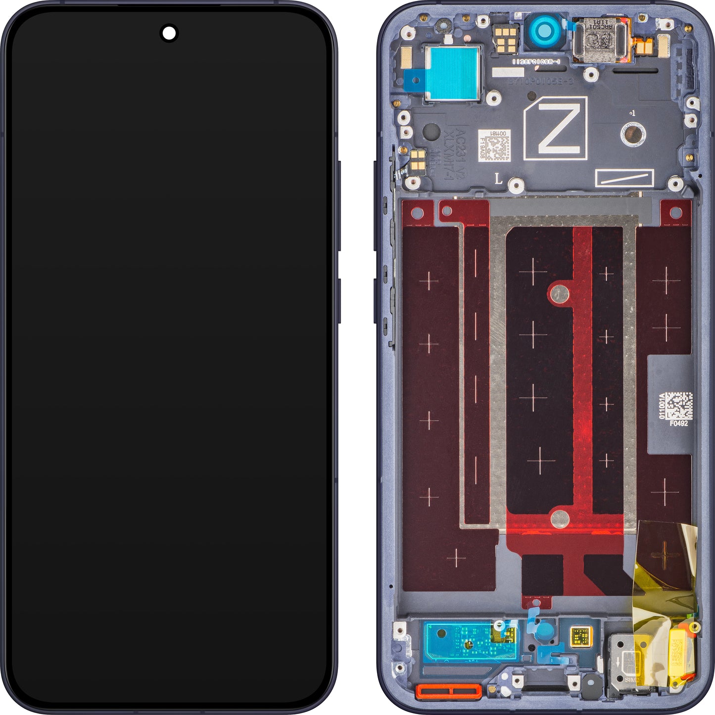 Display cu Touchscreen Oppo Reno13, cu Rama, Albastru (Luminous Blue), Service Pack 621029000428